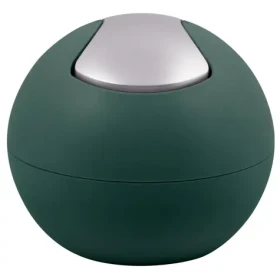 Spirella BOWL MATT mini výklopný odpadkový koš 1 L matný tmavě zelený / plast (7610583208569)