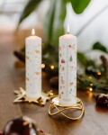 Georg Jensen Pozlacený svícen Classic Pillar Star, zlatá barva, kov