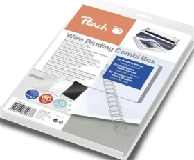 Peach PW079-07 Binding Combi Box / Vazací sada / Drátěný hřbet 8 mm 20 ks / Desky 10+10 / Transparentní obal 20 ks (510991)