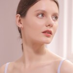 Náušnice se zirkonem a s perlou Anastasia, Bílá/čirá