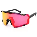 VeyRey Sportovní sluneční brýle Semihoof černá obruba červená skla (8596545422336)