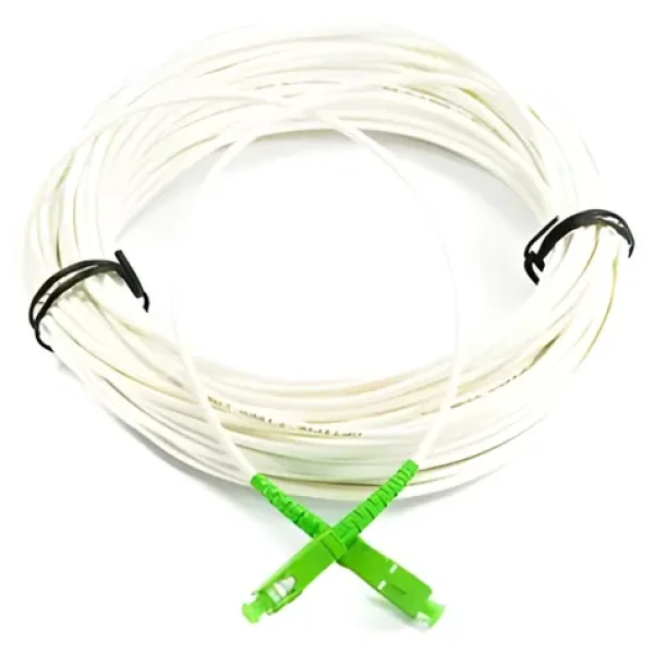 OEM SC/APC-SC/APC 15m bílý / Optický patch kabel / Simplex / SM 9/125 / armovaný / LSZH / 3 mm (4245)