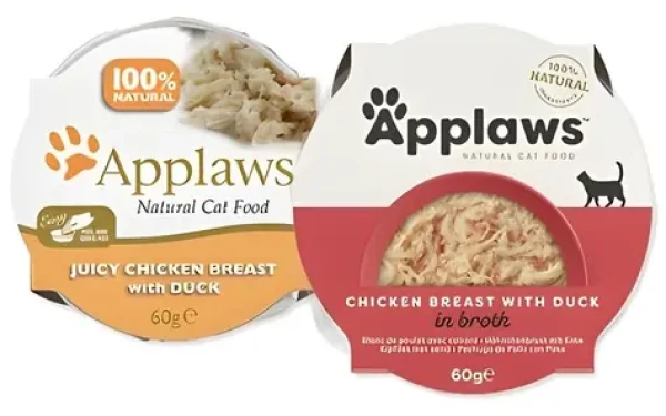 APPLAWS Cat Juicy kuřecí prsa a kachna 60 g / Kapsička pro kočky / bez obilovin, bez lepku (033-7001)