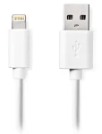 Nedis Lightning kabel 3 m bílá / Datový kabel / USB-A (M) - Lightning 8-pin (M) (CCGL39300WT30)