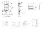 GEBERIT - Kombifix Set předstěnové instalace, klozetu Oudee a sedátka softclose, tlačítko Sigma20, matná černá/černá SANI15CA5144