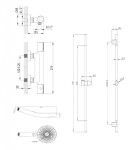 Kielle - Oudee Sprchový set s termostatickou baterií, tyčí, hadicí a sprchovou hlavicí, matná černá 20602SNT14