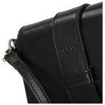 Luxusní dámská kožená crossbody kabelka Delami Vera Pelle Aviva, černá