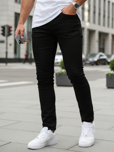 Pánské džíny slim fit černé FashionStreet UX4482 s33