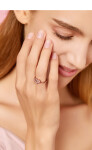 Emporial Elenys prsten Třpytivé srdce Rose Gold 14k růžové zlato Velikost: 5 (EU: 49-50)