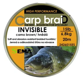 SEMA Šňůra Invisible / Pletená / 20 m / 15 lbs / 6,8 kg