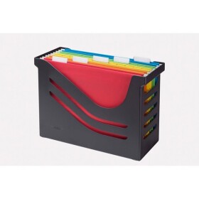 Djois box na závěsné desky, 5 barevných desek A4, PS, černý, 1 ks