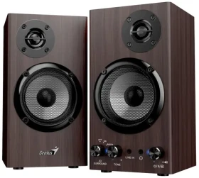 Genius SP-HF520BT hnědá / reproduktory / 20W / 2.0 / dřevěný box (31730054401)