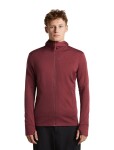 ICEBREAKER Mens Merino 260 Quantum IV LS Zip Hood, Port/Agate (vzorek) velikost: M