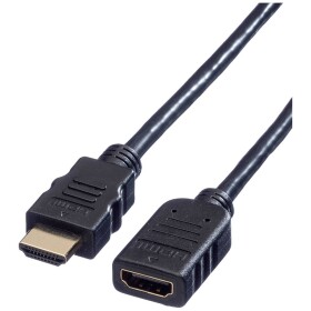 Value HDMI kabel Zástrčka HDMI-A, Zásuvka HDMI-A 3.00 m černá 11.99.5576 4K UHD, stíněný HDMI kabel