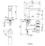 Ideal Standard Umyvadlová baterie Slim výpustí, BlueStart, chrom A7102AA