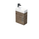 Koupelnová skříňka s umyvadlem SAT Cube Way 40x47,5x20 cm dub Wellington mat CUBE320401DDW CUBE320401DDW
