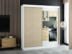Šatní skříň Abi Lamelo 2 Barva korpusu: Černá, Rozměry: 250 cm