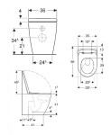 GEBERIT - iCon Stojící WC se sedátkem SoftClose, vario odpad, TurboFlush, matná bílá 503.080.JT.1