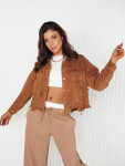 Dámská oversize džínová bunda MOLI camel FashionStreet TY4130 S/M