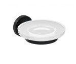 JIKA - Mio Style Mýdlenka s držákem, sklo/matná černá H3832F17160001