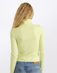 Tričko Organic Basics Everyday Turtleneck Elderflower Green