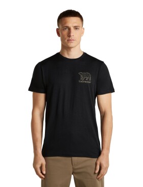 Pánské merino triko krátký rukáv ICEBREAKER Mens Merino 150 Tech Lite SS Tee Forest Footsc, Black velikost: M
