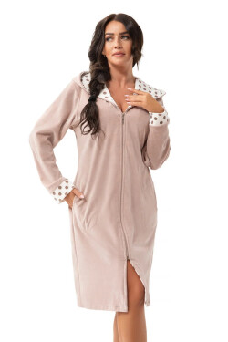 Dámský župan FR-373 Béžová s ecru - DOROTA béžová-ecru M