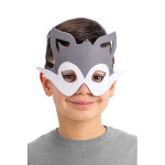 R-Kontakt.cz Maska liška šedá - polomaska na gumičku