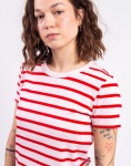 Tričko Armedangels Kardaa Stripes 3491 pink mist-mars red