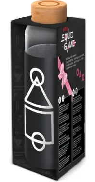 STOR Láhev na pití Squid Games / 585 ml / sklo / silikonový návlek (ST04074EPM)