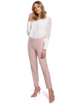 Model 18002674 Kalhoty úzkými nohavicemi krepová růžová EU