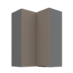 Horní rohová skříňka Aria ANT 60x60 GN-90 2F (90°) Barva korpusu: Antracit, Barva dvířek: BL - Black AFM