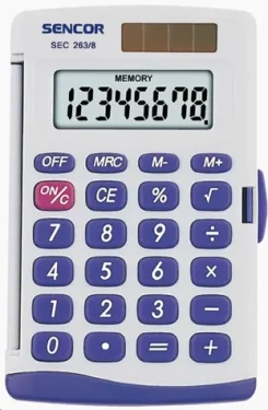 SENCOR SEC 263/8 kalkulačka / Displej (8590669044900)