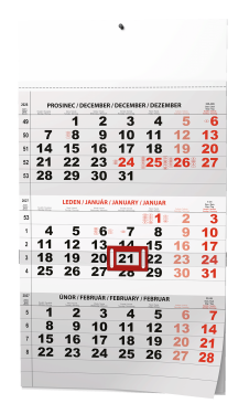 Nástěnný kalendář 2027 Baloušek tříměsíční černý