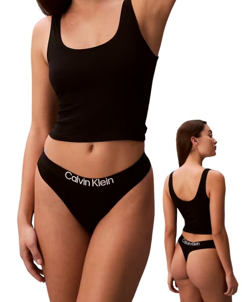 Dámská tanga Calvin Klein QD5397 černá 3 kusy