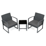 Zahradní set 1+2, polyratan, šedá, AZS-H1111 GREY