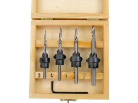 EXTOL CRAFT 20206 Vrtáky do dřeva s dorazem a záhlubníkem, sada 4ks