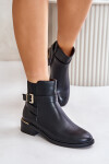 Dámské chelsea boty na nízkém podpatku eko kůže černé Zinlora 36