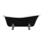 OMNIRES - ATENA COMFORT M+ volně stojící vana, 168 x 76 cm, bílý/černý lesk ATENA168BCP