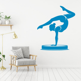 Samolepka Moderní gymnastika Barva: modrá, Velikost: 80 x 67 cm