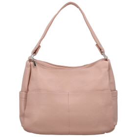 Stylová dámská koženková kabelka na rameno Irenea, růžová