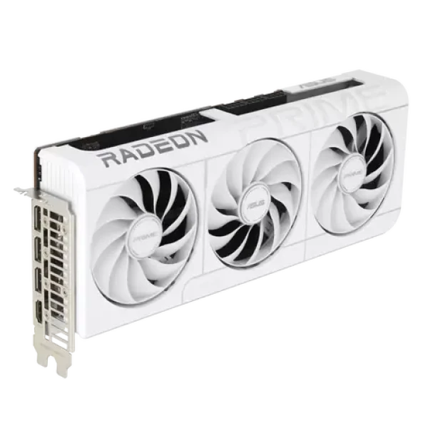 ASUS Prime Radeon RX 9070 XT White OC / Grafická karta / 2480 MHz / 16GB GDDR6 / 256-bit / 1x HDMI + 3x DP / 750W (8+8+8 (90YV0L75-M0NA00)