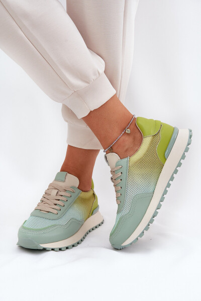 Kožené Sportovní Boty S Síťovinou Dámské Vinceza 66775 Zelené 38