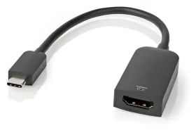 Nedis USB-C - HDMI černá / Redukce / USB 3.2 Gen 1 / 4K 60Hz / 0,20 m (CCGB64652BK02)