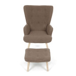 Relaxační křeslo, hnědá, látka bouclé, AK-319 BR2