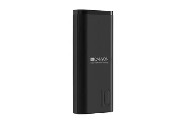 CANYON CNE-CPB010B 10 000 mAh Li-poly černá / Power Bank / 5V / 2.1A / 1x USB / Smart IC (CNE-CPB010B)