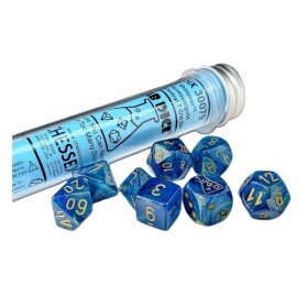 Sada kostek Lab Shimmer Aqueos/Gold Polyhedral (CHX 30079) - 7 kusů