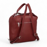 Módní dámský kožený kabelko-batoh Delami Aimy, tmavě červený