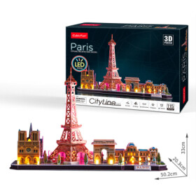 Puzzle 3D Paříž led 115