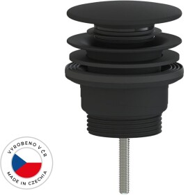 CERANO Umyvadlová výpusť - 5/4“ click-clack - univerzální - plast - černá matná